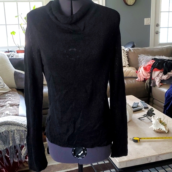 Banana Republic Tops - Silk cowl neck semi sheer black